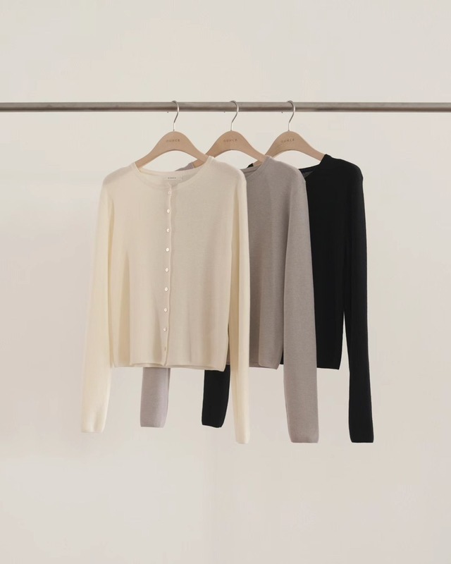 (予約) ounce / Low silky cardigan 3color