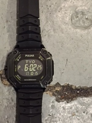 PULSAR DIGITAL BLACK WATCH Type series PW3 [Cal. W602]