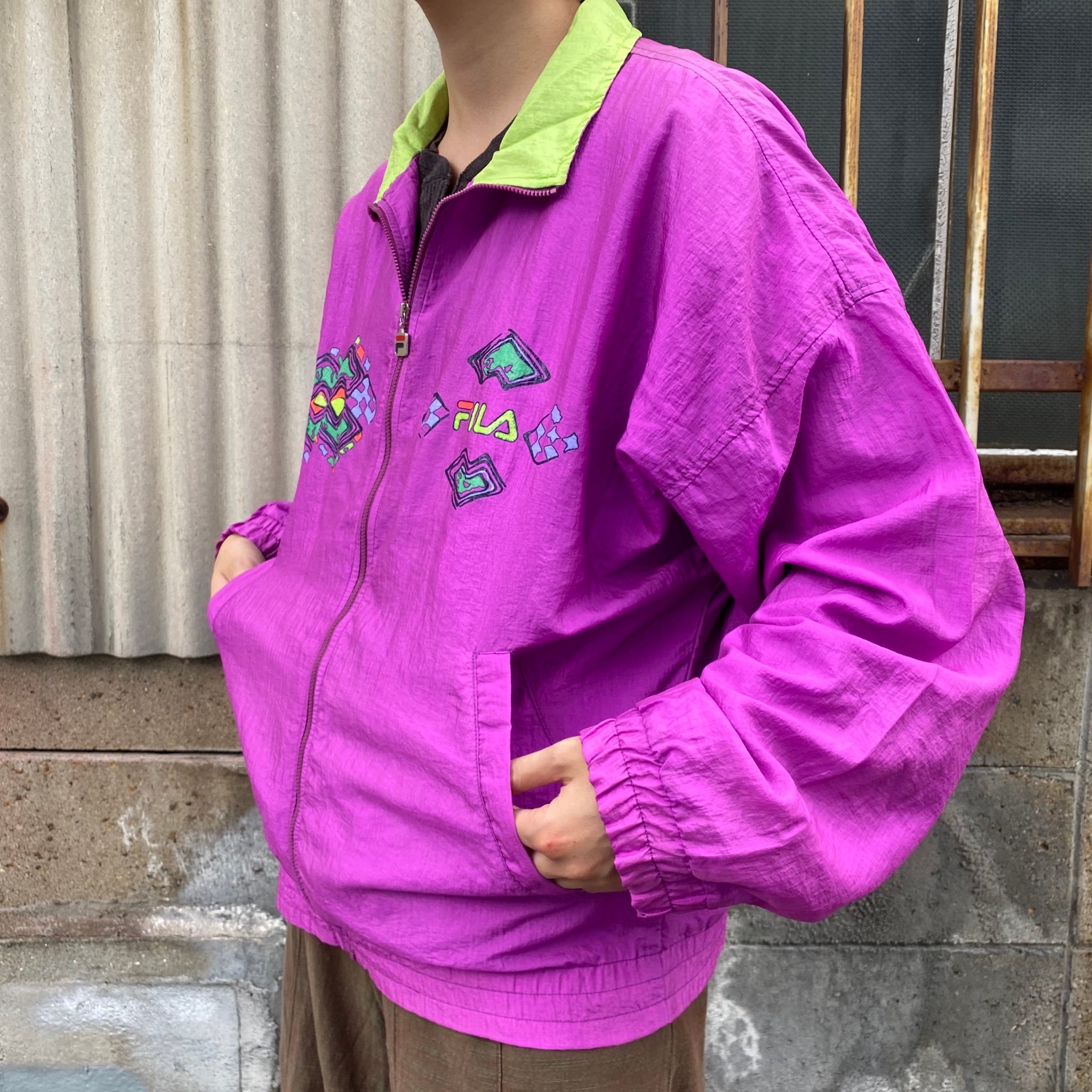 80年代 80s イタリア製 FILA フィラ ナイロンジャケット ウィンド 