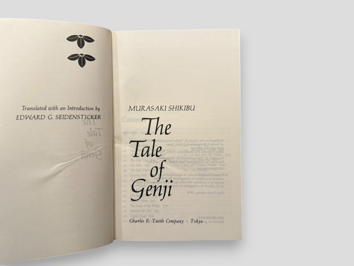 SJ785】【FIRST TUTTLE EDTION】The Tale of Genji（Genji Monogatari