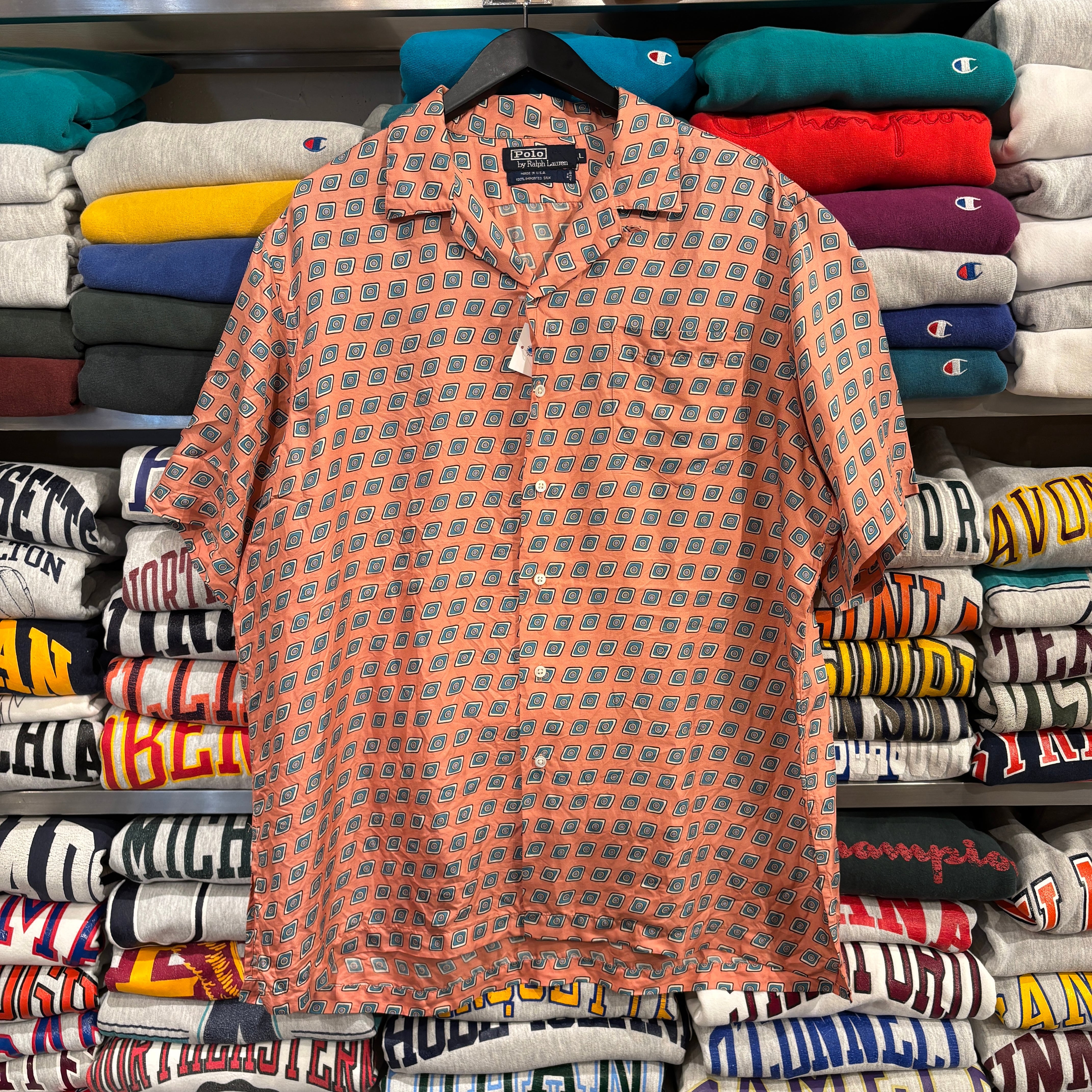 80〜90s RALPH LAUREN S/S OPEN COLLAR SHIRT | BerBerJin / & BerBerJin