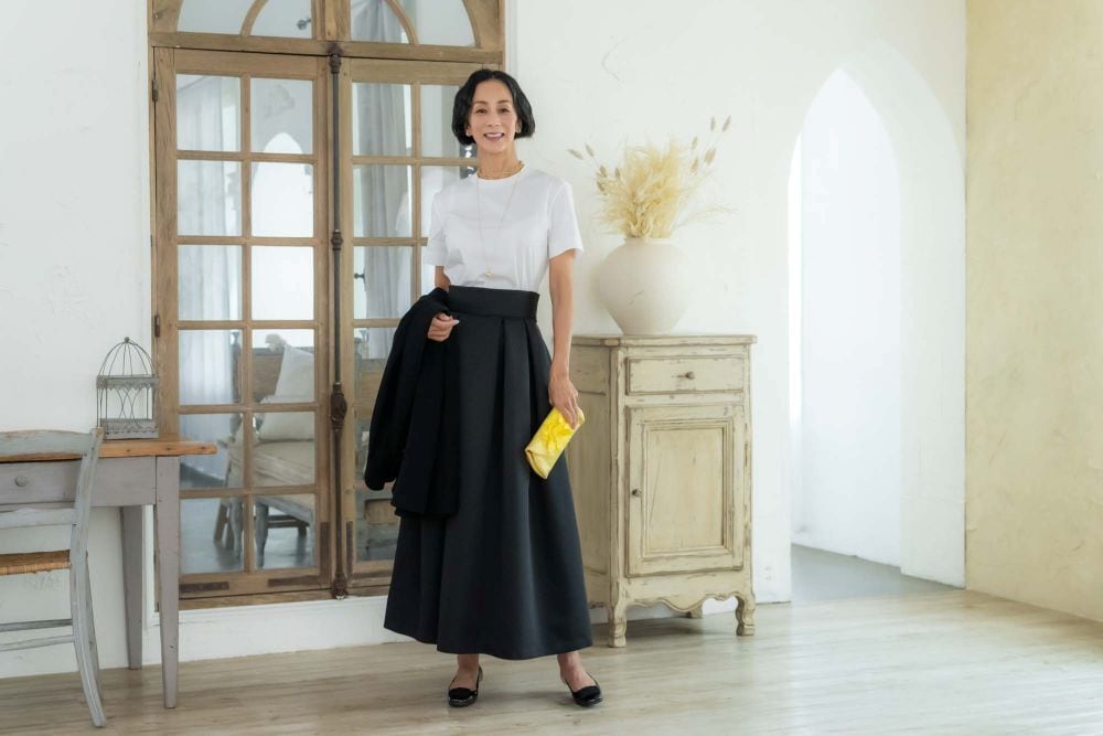 中村江里子セレクション Ave.KIKI×東京ソワール タックフレアスカート