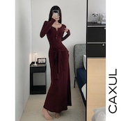 マルチストール付き フレアマキシワンピース/2color