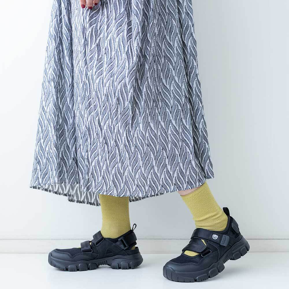 mizuiro ind カットジャガードクルーネックギャザーワンピース | LASQ