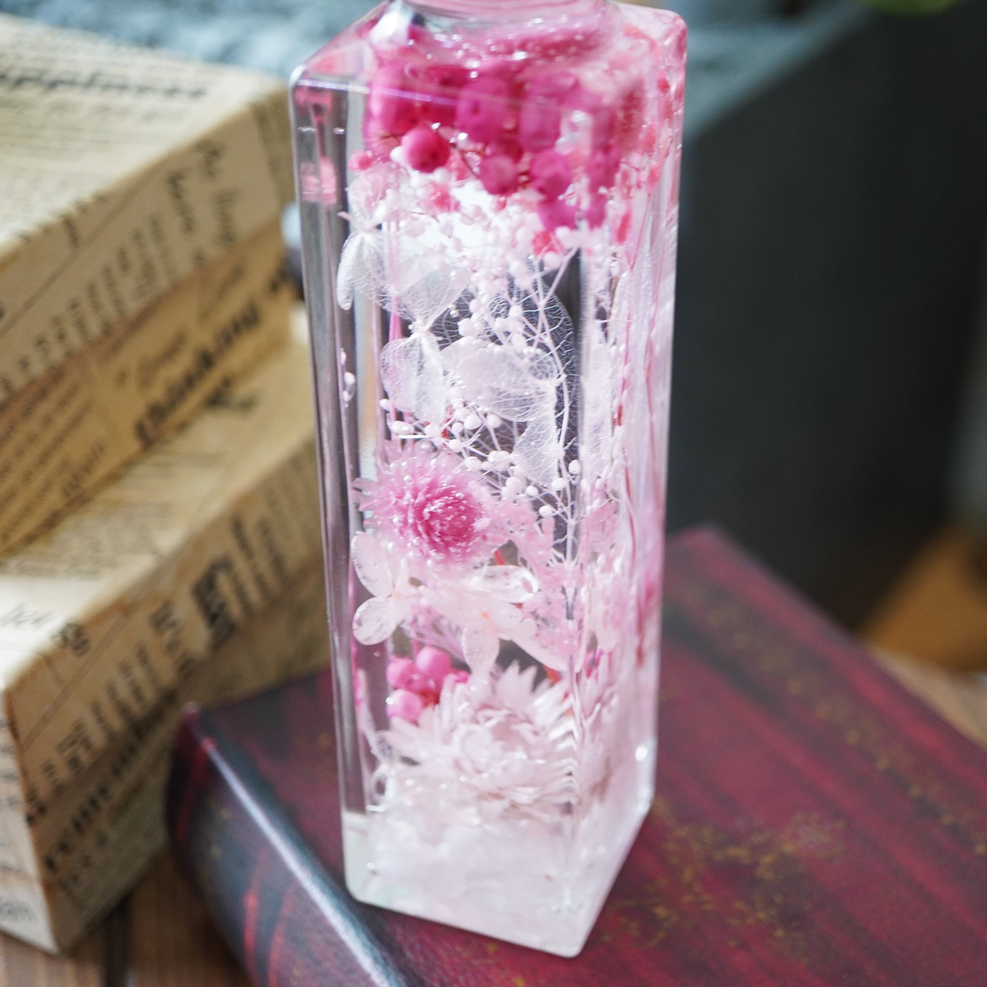 鉱石×ハーバリウム 3種カラー◇インテリア ドライフラワー ギフト