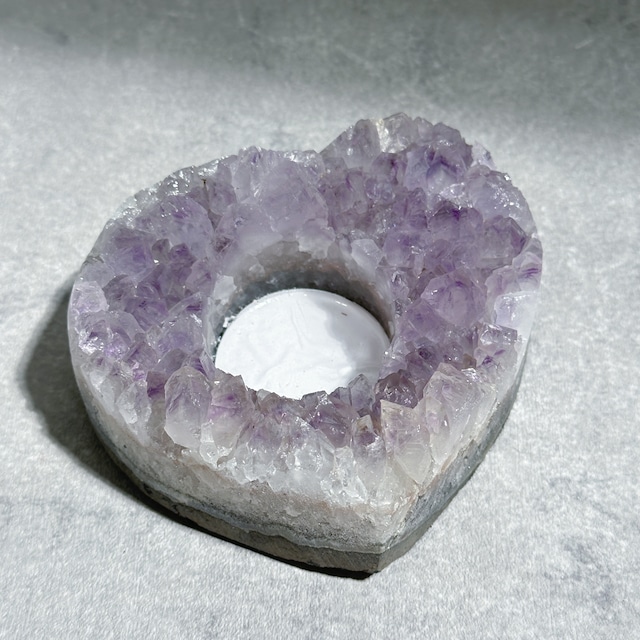 アメジスト キャンドルキャンドルホルダー01◇Amethyst candle holder◇天然石・鉱物・パワーストーン