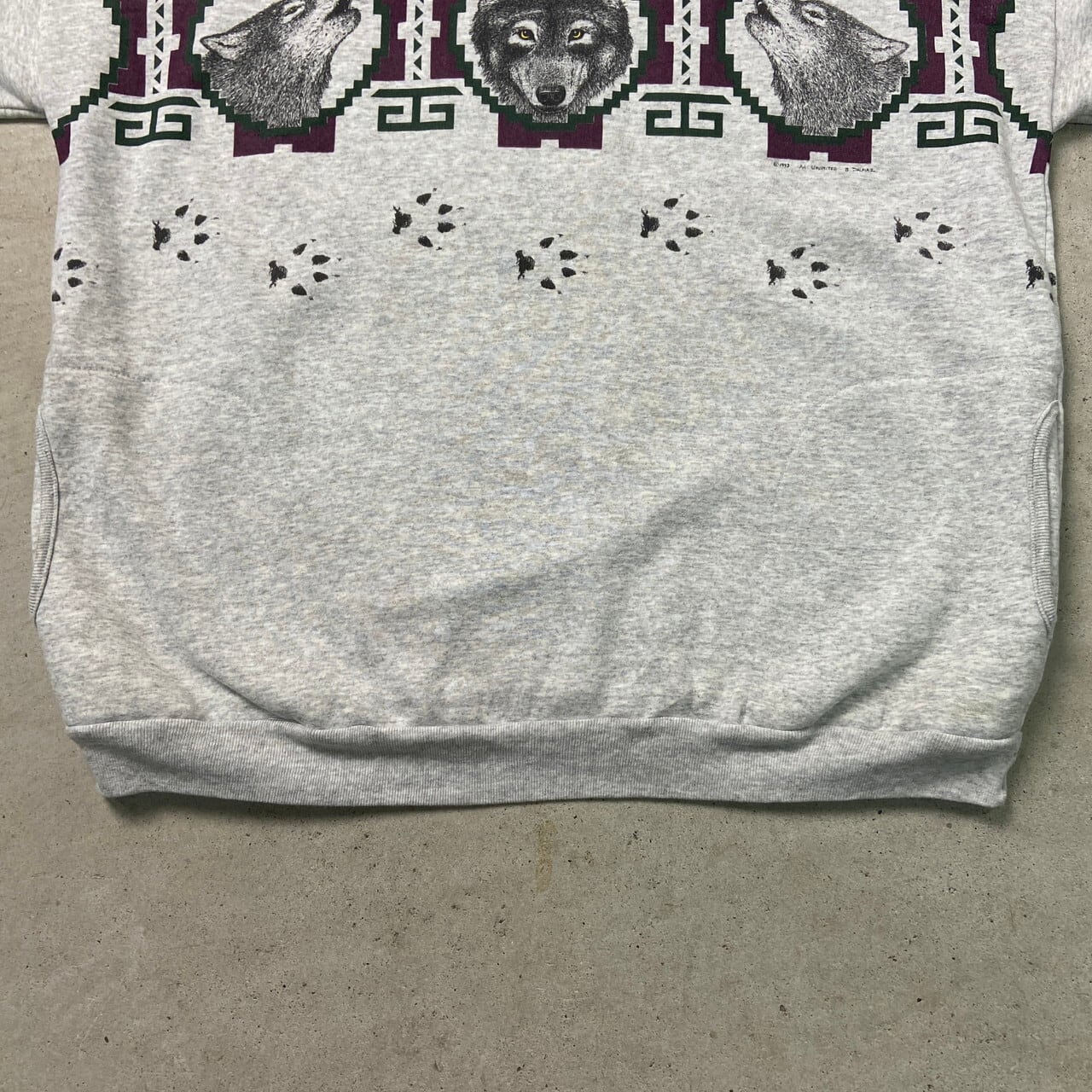 90年代 USA製 ART UNLIMITED SPORTSWEAR プリントスウェットシャツ