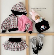 韓国子供服 / 26Autumn / 〖取寄〗Melikey /カンカンラブミースカート / 女子服 *XS~JM*