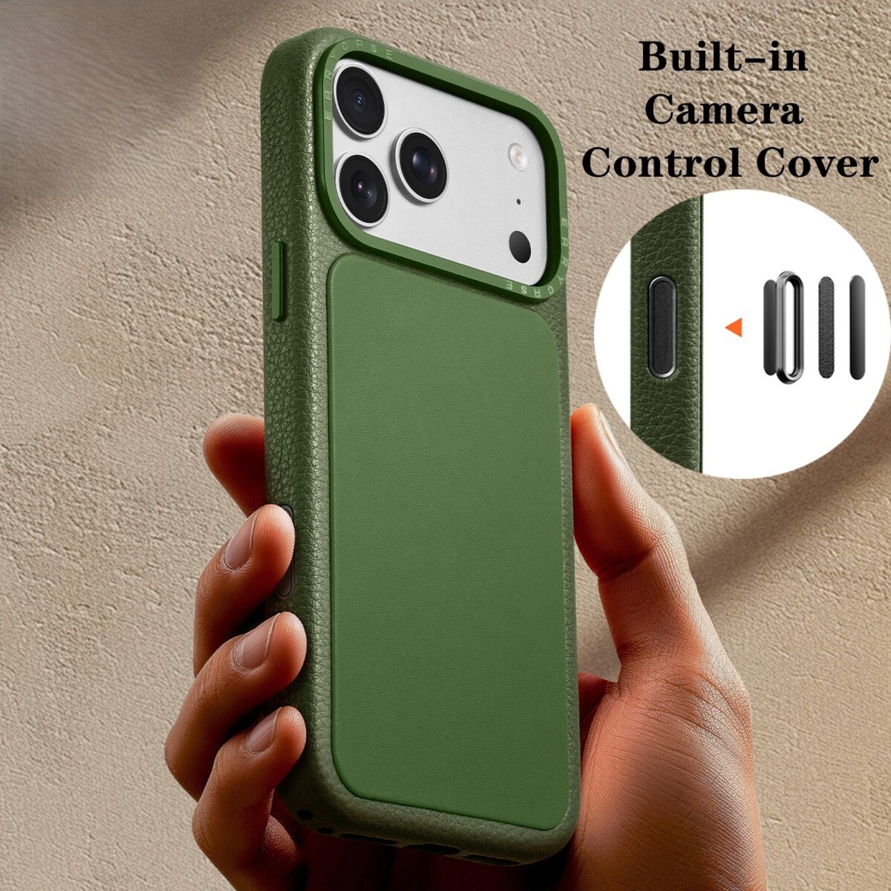 ◆iPhone 17Pro/17Pro Max◆ Leather Camera Control Cover Phone Case / レザー カメラ コントロール カバー スマホケース
