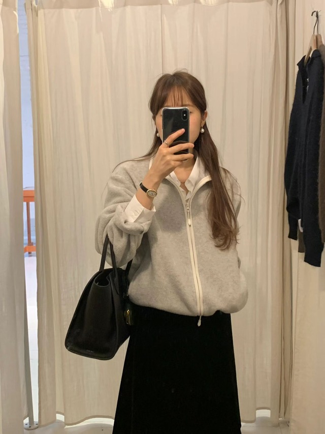 (OUNCE) snug fleece zipup jumper / 2color