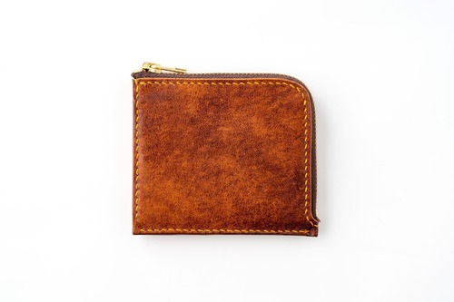 Lzip wallet(short)(brown/orange)