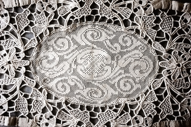 1900s フランス 70c 閉ざされたセピアの庭園とテーブルセンター  アンティーク