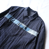KUON / Indigo Nylon Coaches Jacket-Boro-