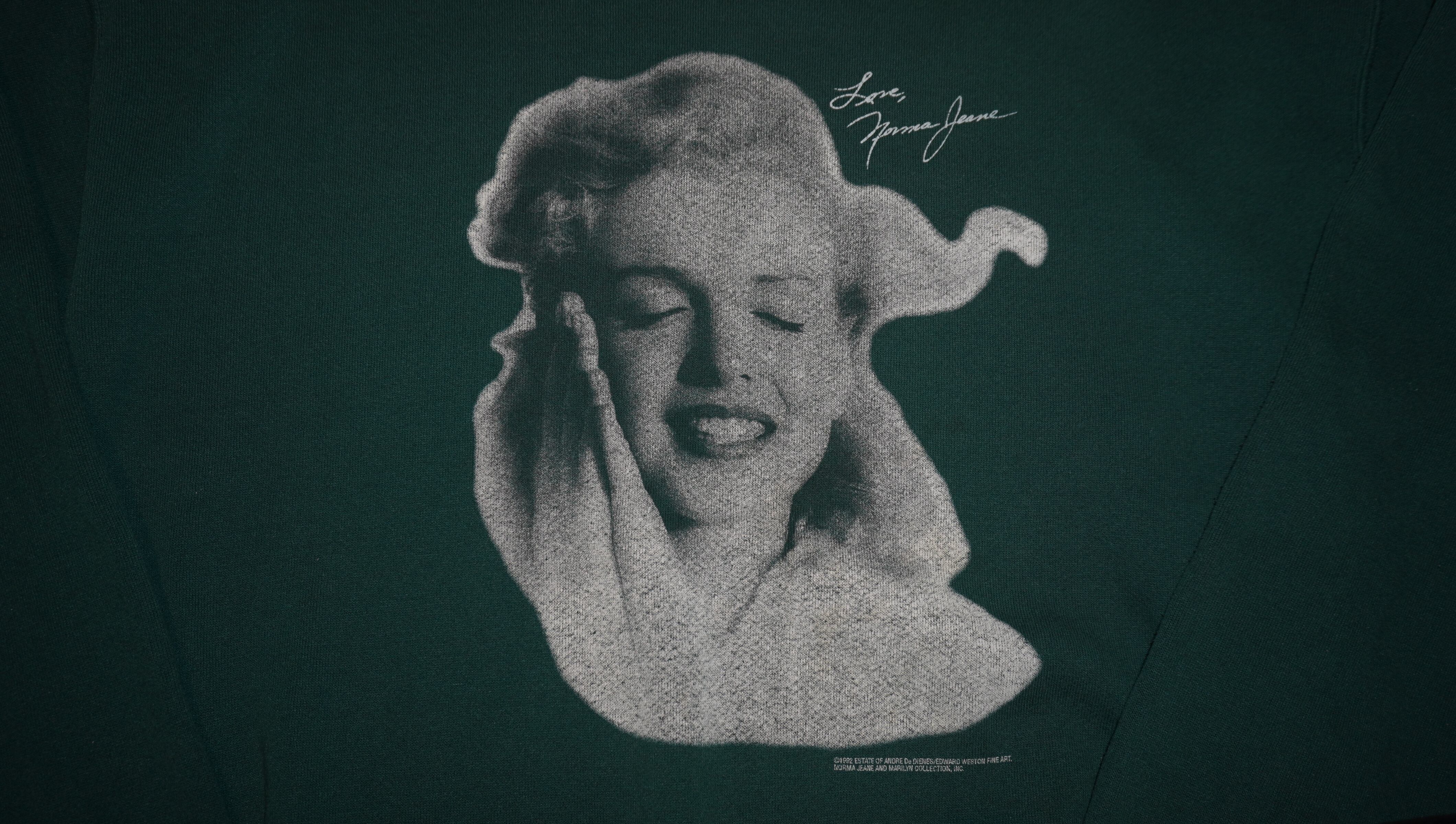 Marilyn Monroe Green Crewneck ヴィンテージTシャツ (マリリン