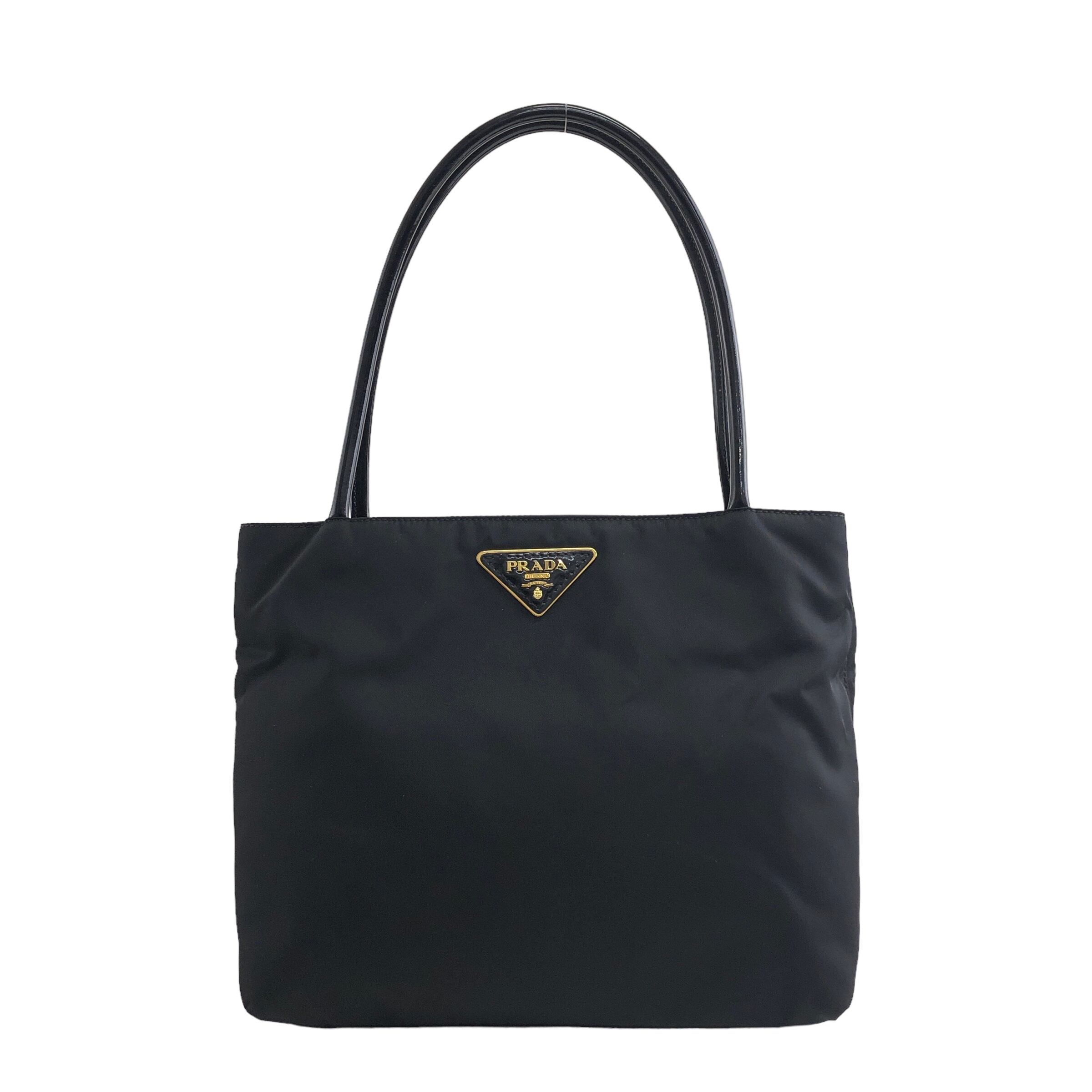 PRADA プラダ トライアングルロゴ ナイロン ハンドバッグ ブラック
