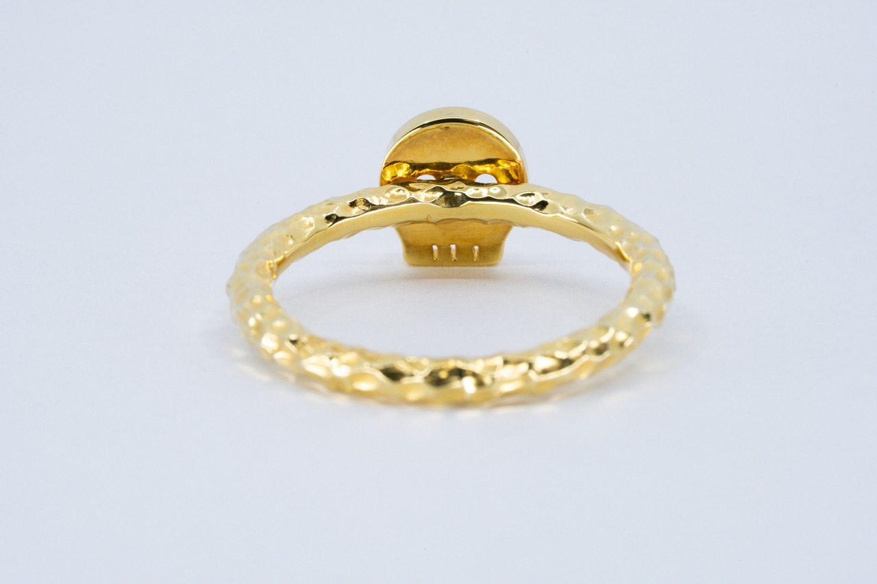 R-117  Arabesque Happy Scar Ring( 24K Gold Plated)