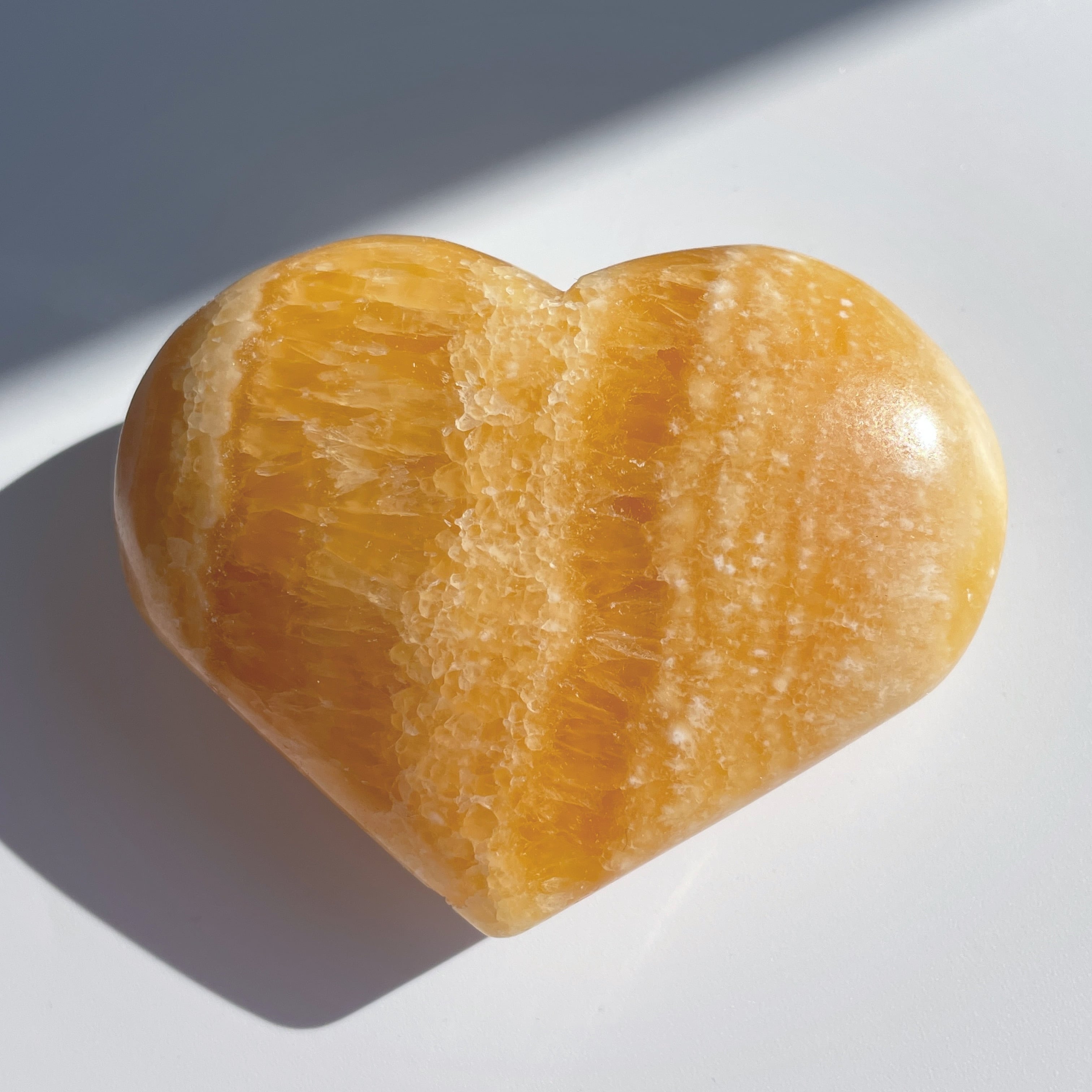 オレンジカルサイト ハート型22♡ Orange Calcite ♡天然石・鉱物