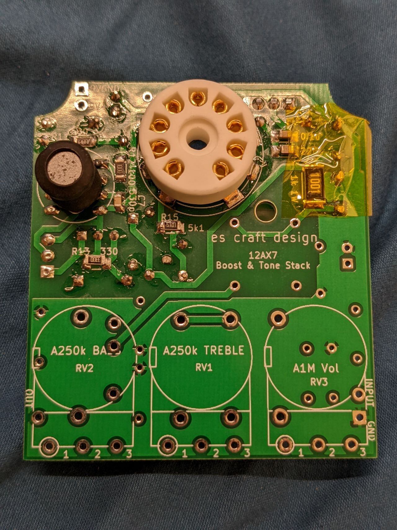 ギターBYOC 27V Boost エフェクター自作キット組み立て調整済み