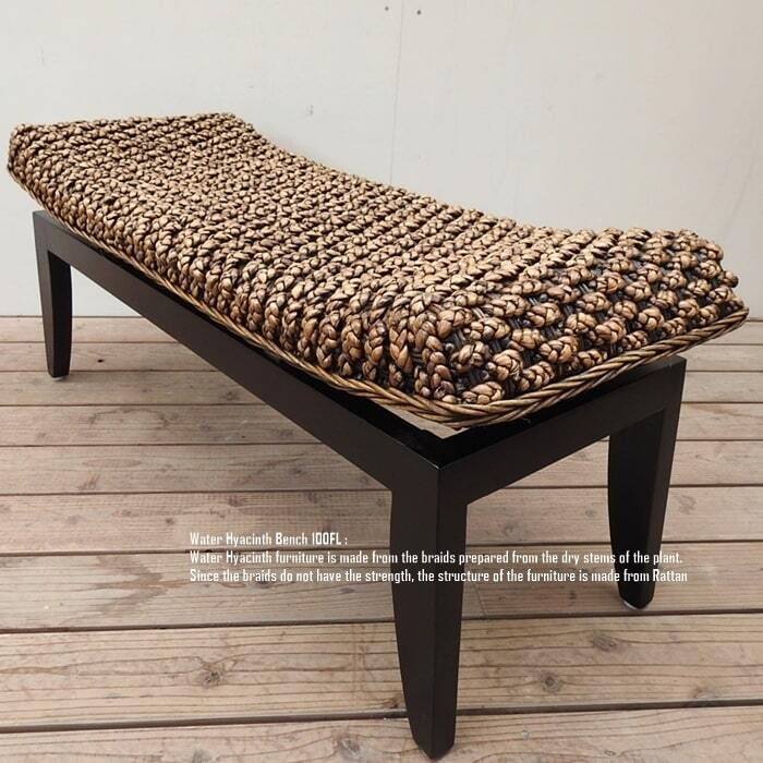 ウォーターヒヤシンス ベンチシート スツール アジアン家具 幅115cm×奥行55cm×高さ32cm 楽天市場】ウォーターヒヤシンススツール φ42×H48cm スツール イス