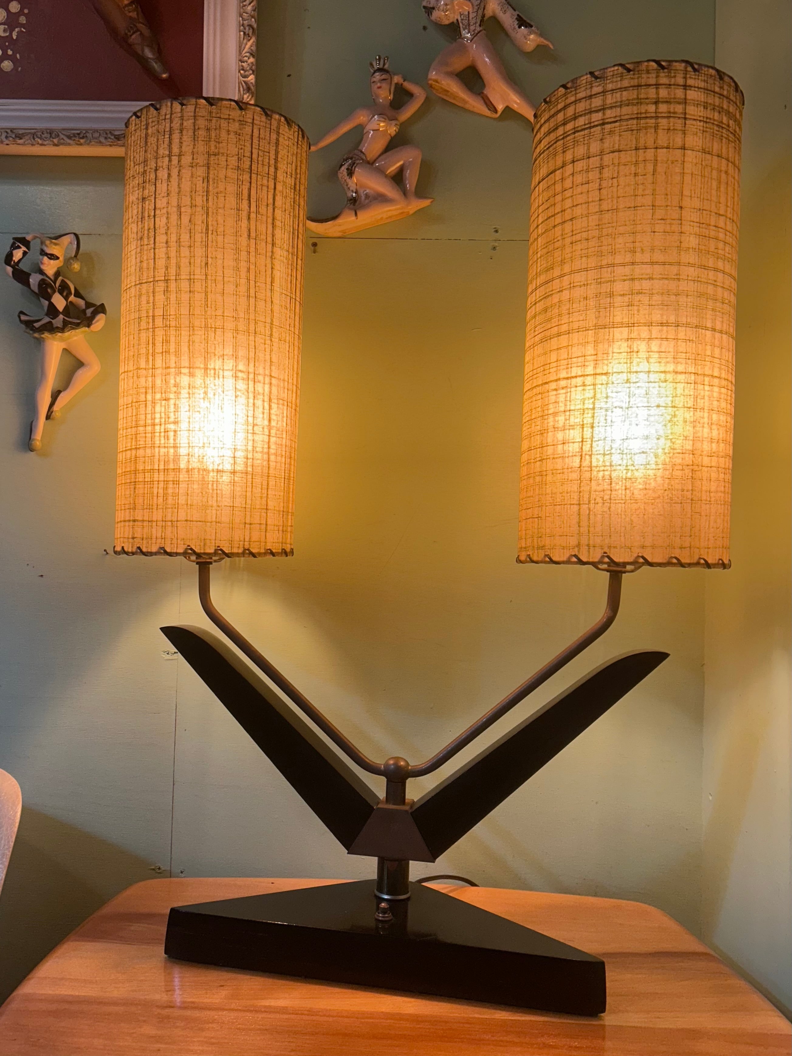 50s atomic Daburu shade lamp