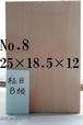 すぐに使えるヤマイチの能面材　柾目　B級　No.8