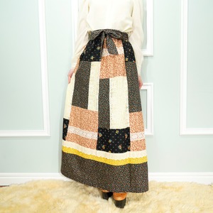 *SPECIAL ITEM* 70's USA VINTAGE LACE PATCHWORK DESIGN LONG SKIRT/70年代アメリカ古着レースパッチワークデザインロングスカート