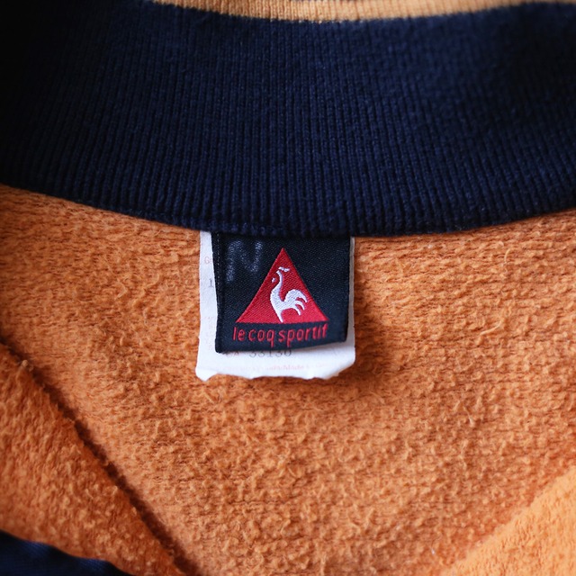 "le coq sportif" loose silhouette half-zip high-neck pullover