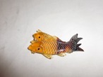 鼈甲夫婦鯉帯留 tortoiseshell work obi sash clip( couple sweetfish)