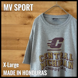 【MV SPORT】カレッジ セントラル・ミシガン大学 Tシャツ ロゴ Central Michigan Chippewas プリント XL US古着