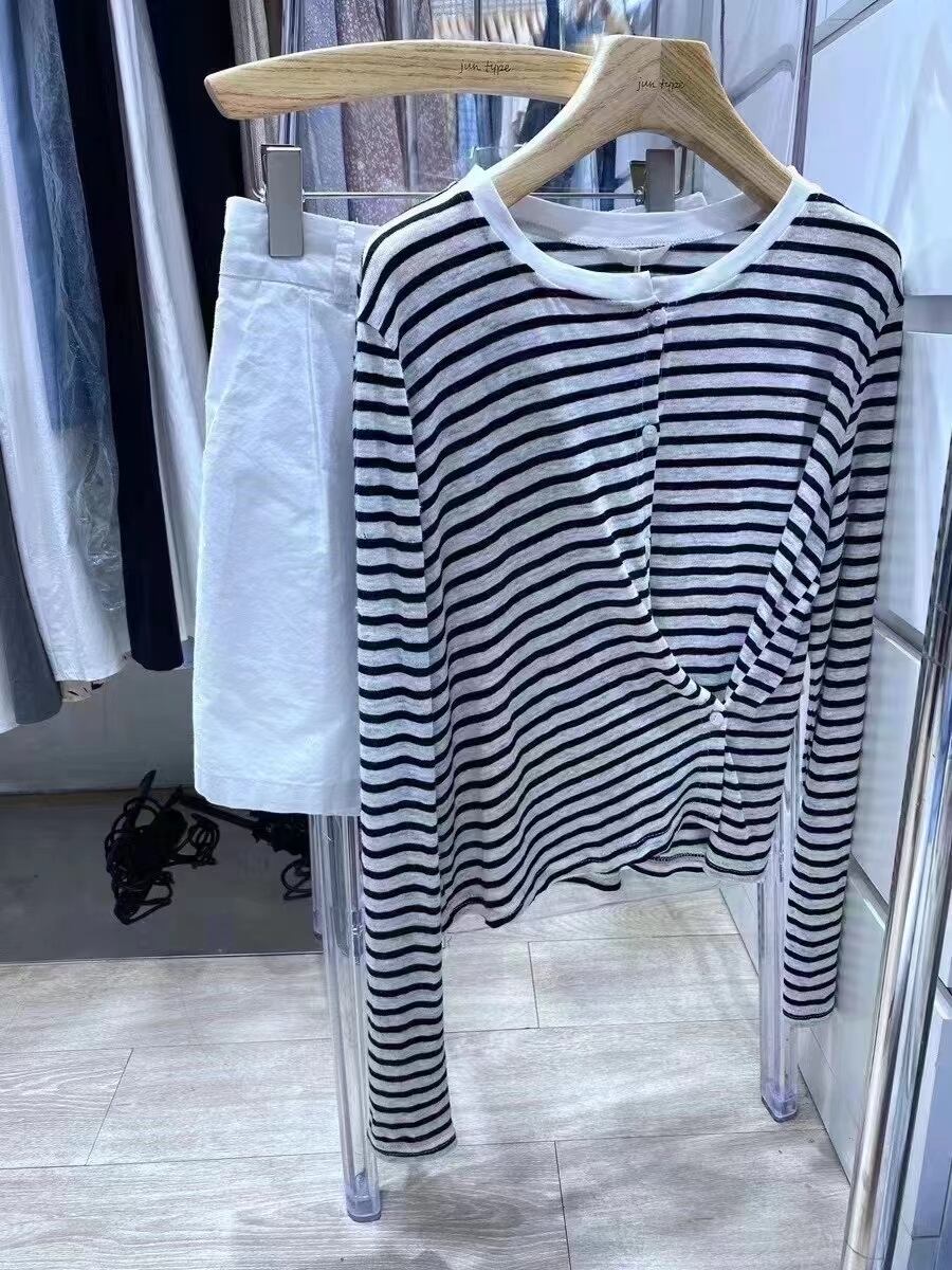 2way ボーダーカーディガン　AJ22085-376