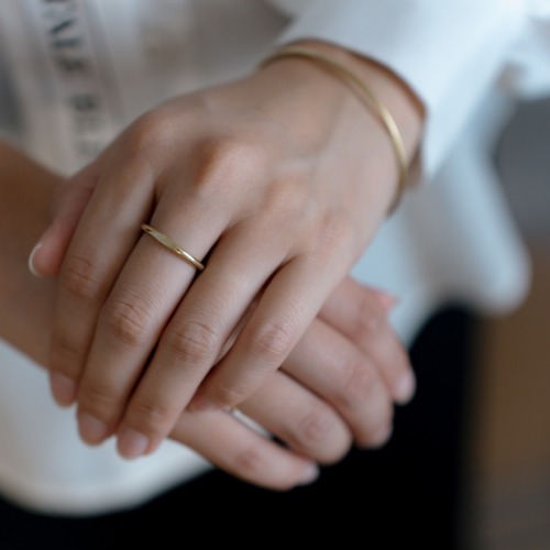 スリットリング｜Φ2mm プレス仕上げ〈無垢真鍮〉