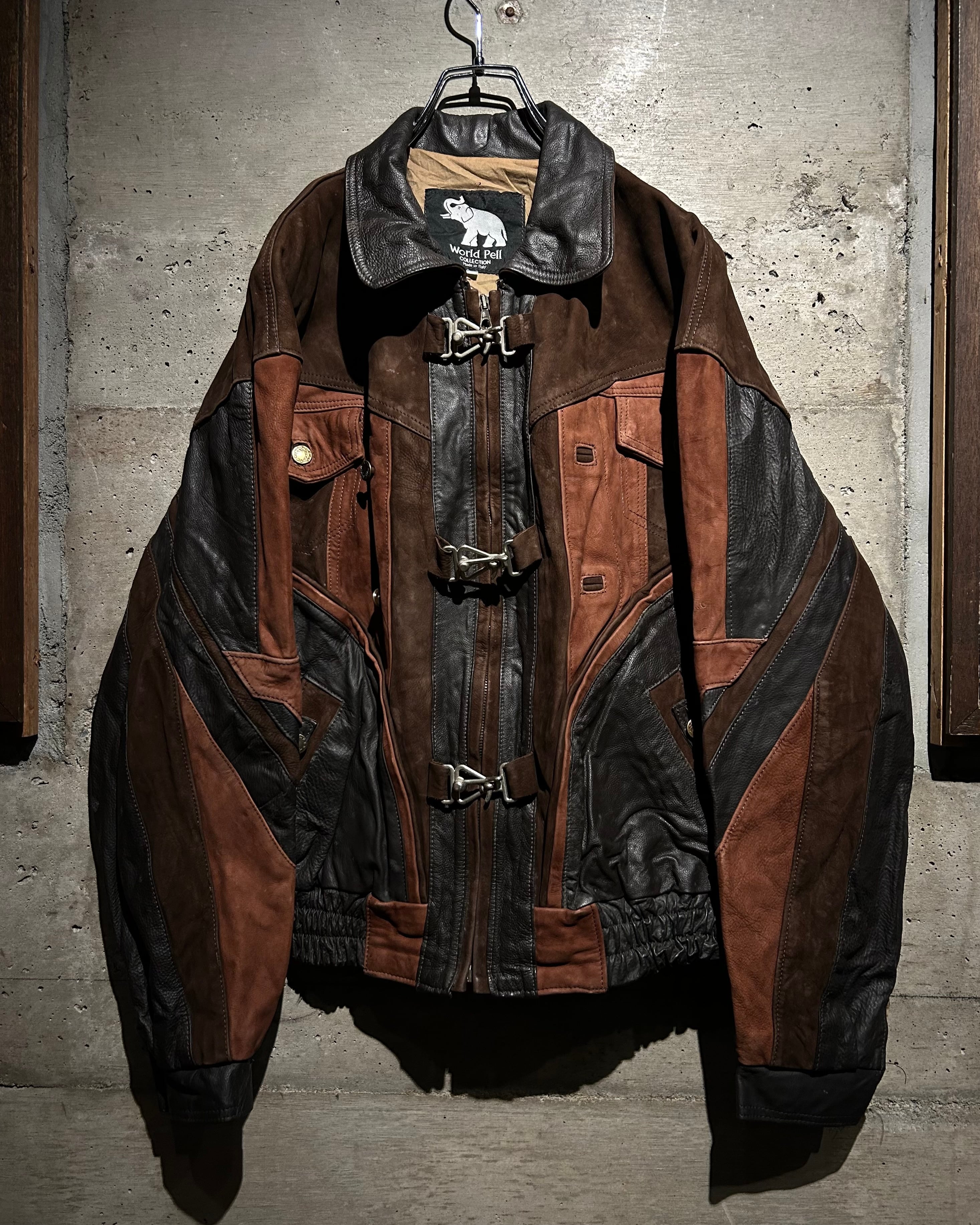 EURO古着80's90'sVintageオールレザージャケット切替フード付き EURO古着80's90'sVintageオールレザージャケット切替フード付き - メルカリ