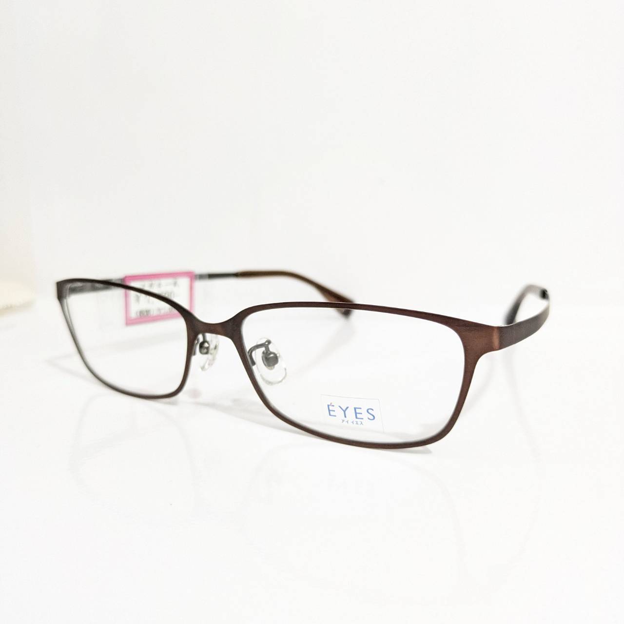 【EYES】スクエアメタルフレーム マットブラウン