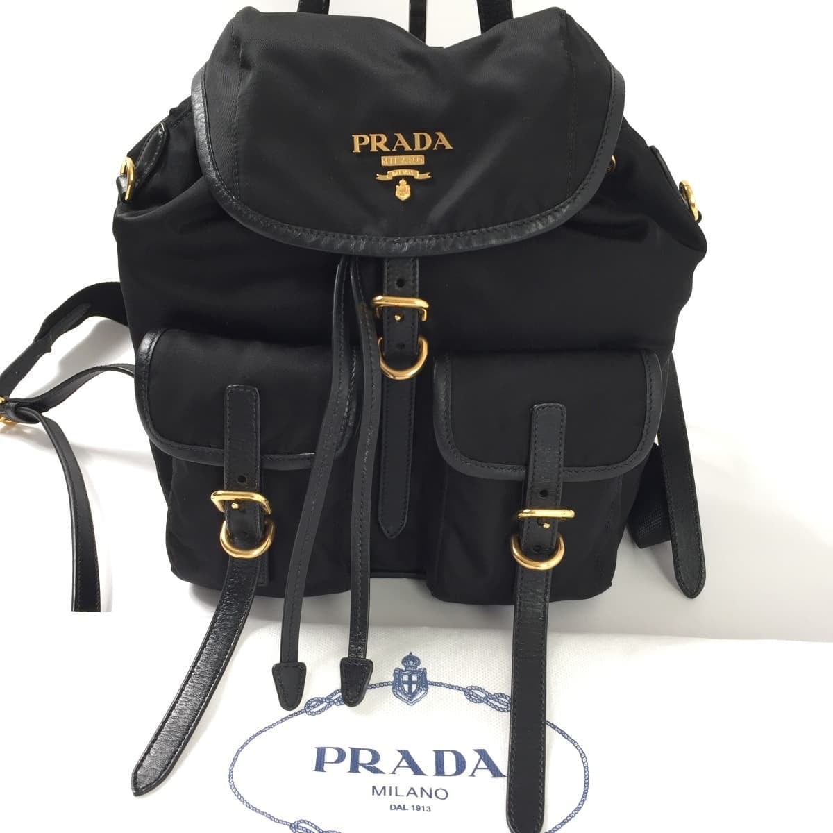 PRADA プラダ 2020 ナイロンリュックサック バックパック 1BZ677 黒 レディース |  「フクル」ファッションブランドユーズドセレクトショップ powered by BASE
