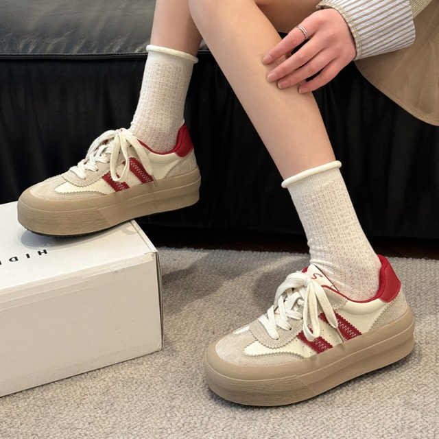 line design platform sneakers　ラインデザイン厚底スニーカー　J1928