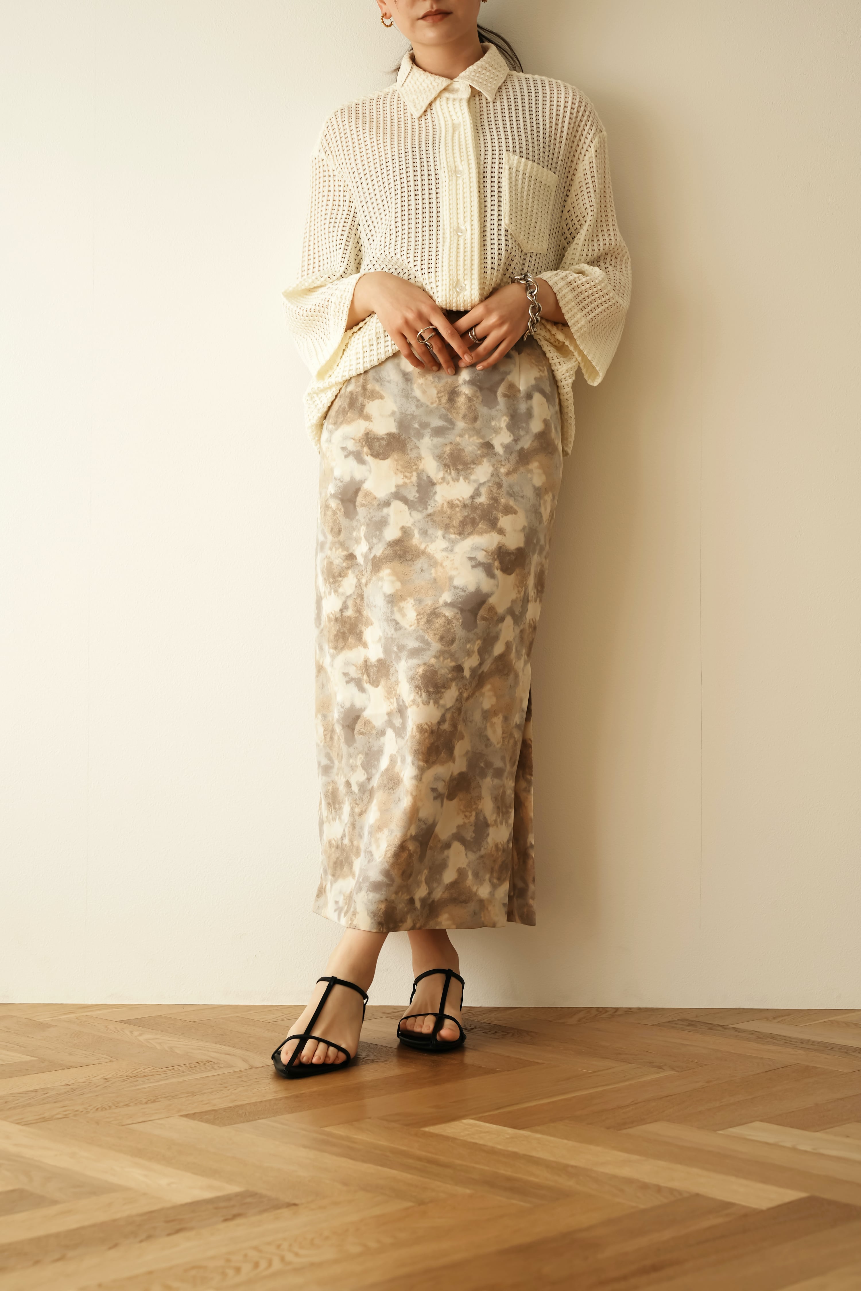 SIDE SLIT PRINT SKIRT【CA2S-S330】 | CIEL'AIR