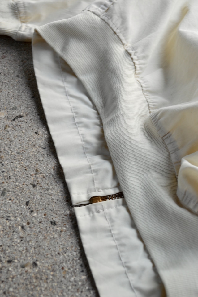 Sears 1970's Derby Jacket Ivory Light Cotton Cloth TALON Zipper  シアーズ 70s ダービージャケット 棒タロン