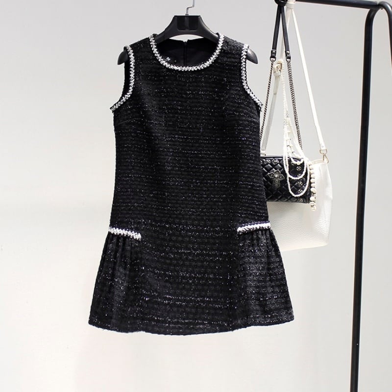 ツイードノースリーブミニワンピース SU1079 | Sugar.miel（シュガー