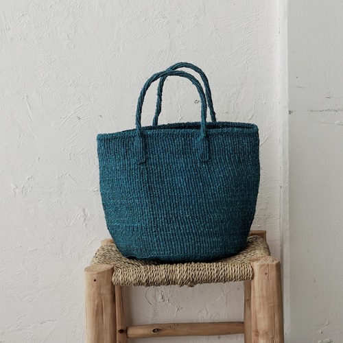 サイザルバッグ　ディープブルー