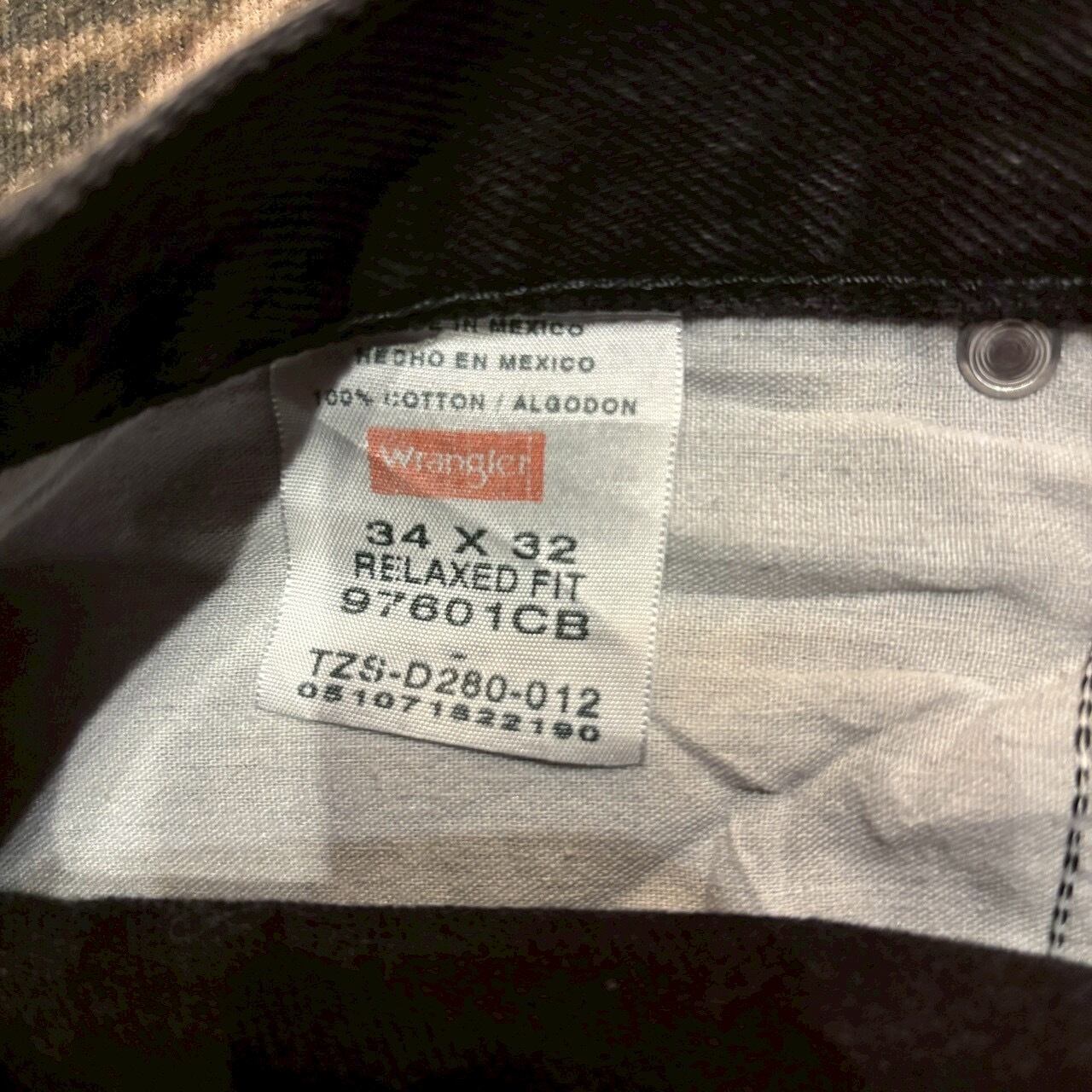 00s Wrangler ラングラー ブラックデニム W34 L32 W84cm 97601CB
