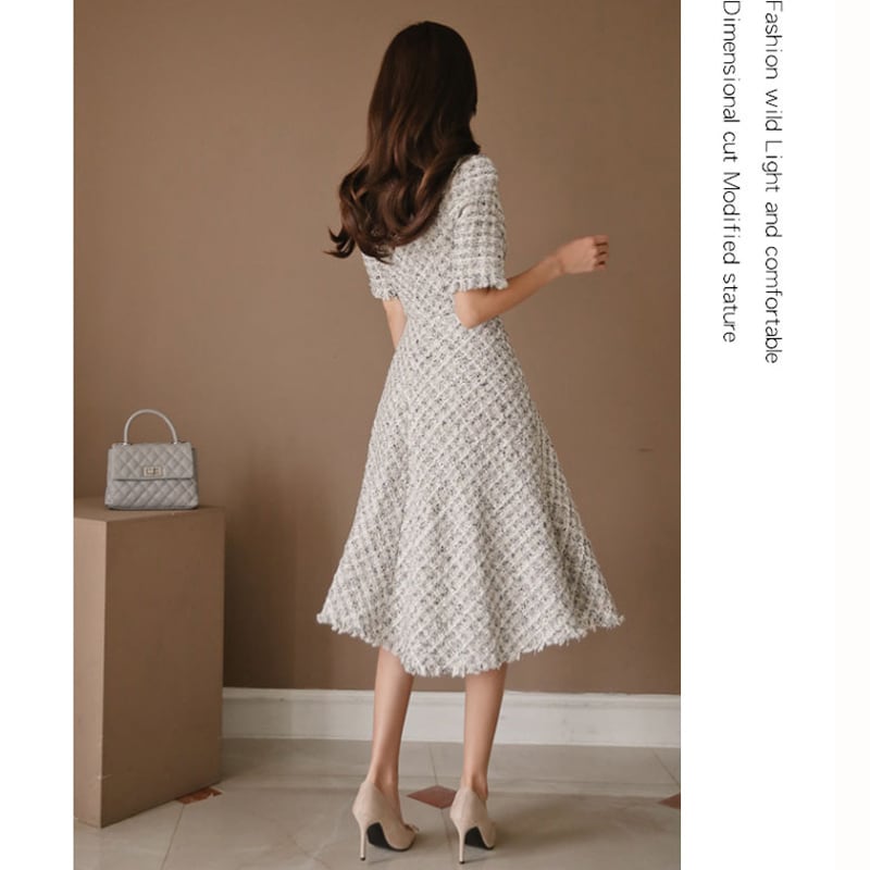 ワンピース 厚て 背中にファスナー チェック柄 通勤 Ol オフィス 大人フェーミング度アップ S M L Ll Elegant ワンピース 厚て 背中にファスナー チェック柄 通勤 Ol オフィス 大人フェーミング度アップ S M L Ll Elegant
