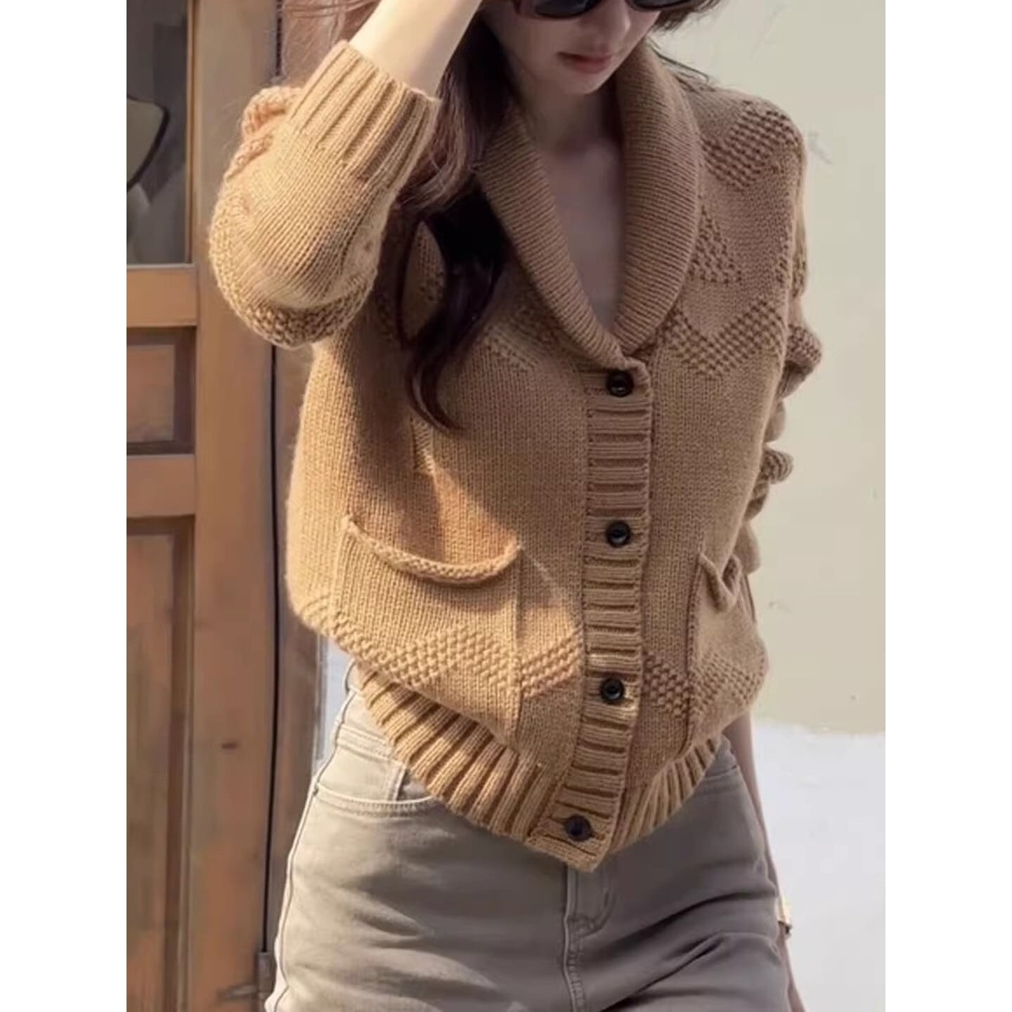 ショールカラーカーディガン 2color RA3077