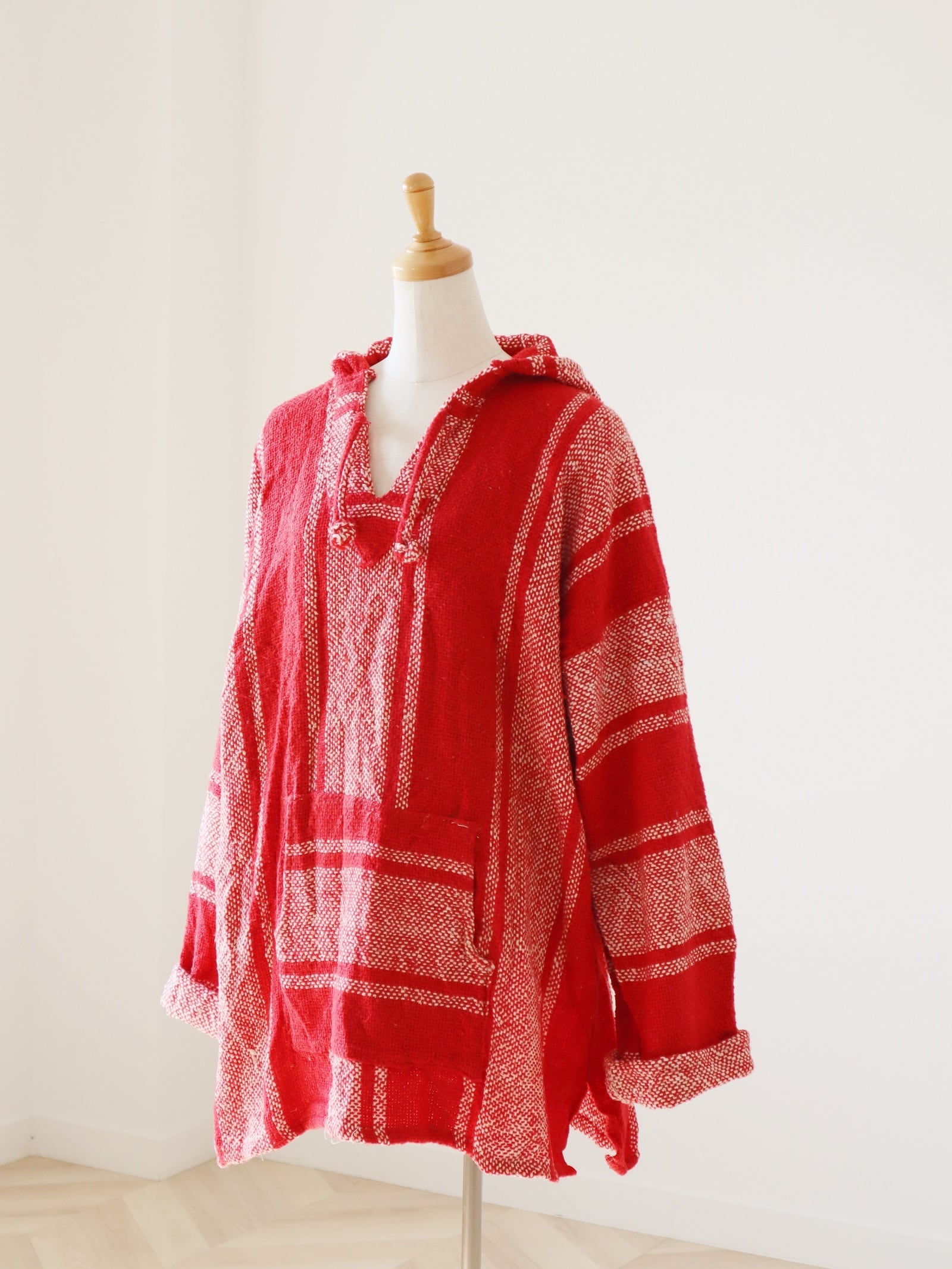 made in MEXICO oversize design mexican parka(Red)