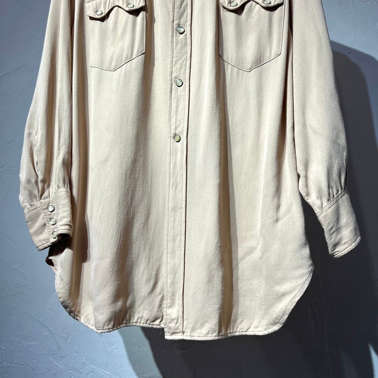 60s Unknown Rayon Gabardine Western Shirt | VOLAR