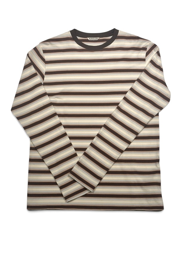 AURALEE  [GRADIENT STRIPE JERSEY L/S TEE]