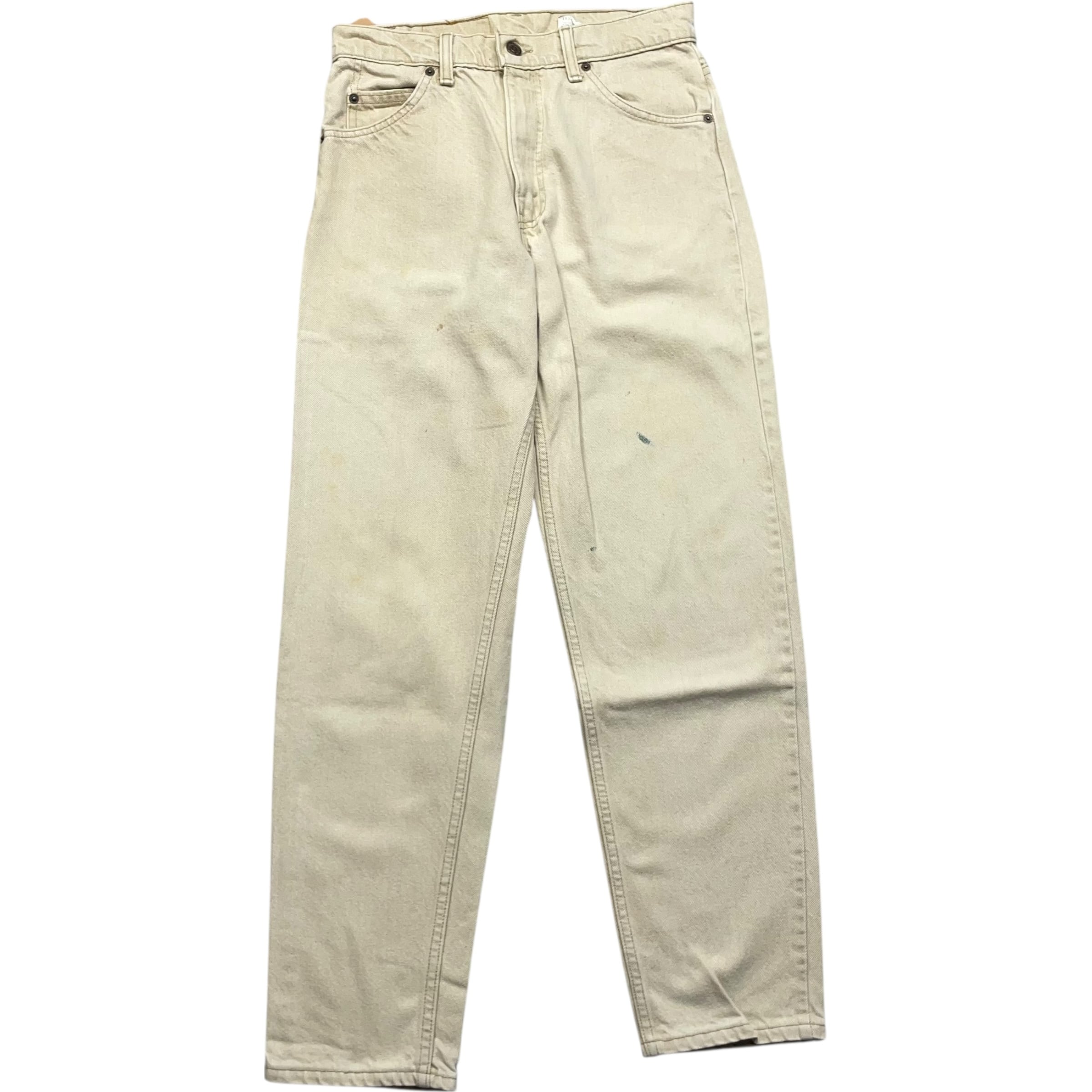 《実寸W29L28》 Levi's リーバイス 550 デニムパンツ USA製 ペイント有り ホワイト no.9241