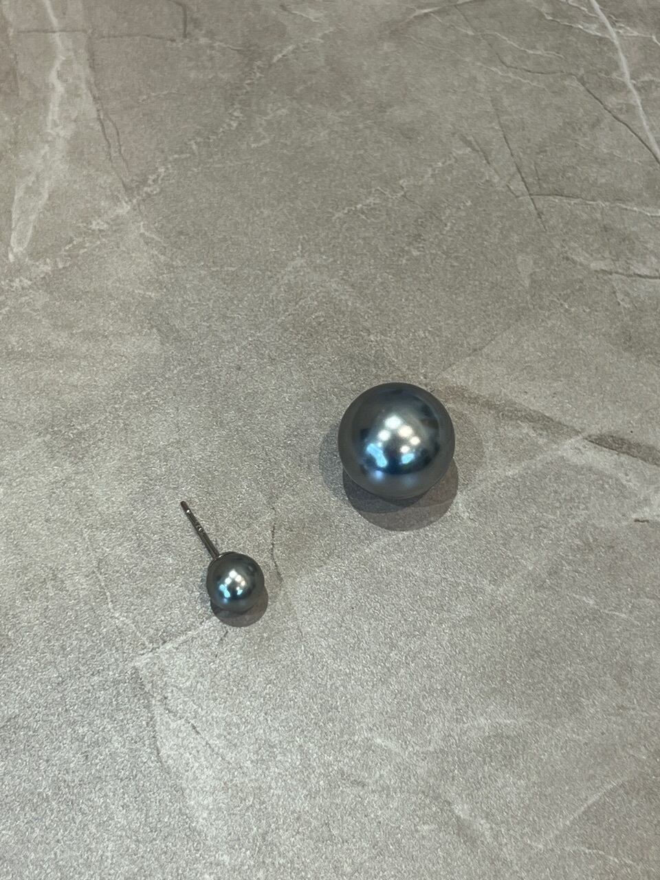 【SELECT】リバーシブルピアス 1ペア 16mm 8mm パールキャッチ S925ポスト