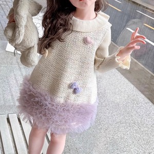 【outlet】【90cm】裾チュールうさぎワンピース【071001】