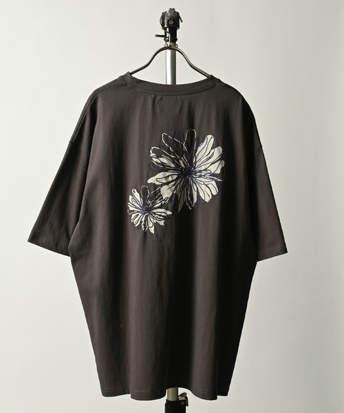 ATELANE Flower embroidery TEE(CHA) 24A-14050