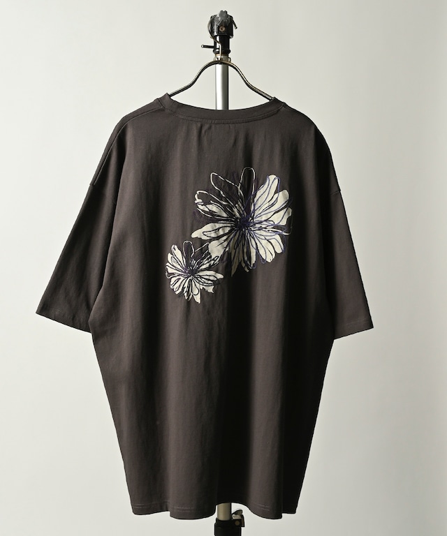 ATELANE Flower embroidery TEE(WHT) 24A-14050
